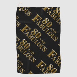 80ste verjaardag  golfhanddoek