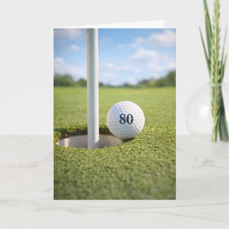 80ste verjaardag golfput op de rand kaart