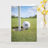 80ste verjaardag golfput op de rand kaart (Gele Bloem)