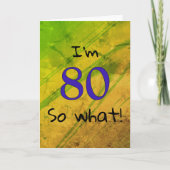 80ste verjaardag groen grappig kaart (Voorkant)
