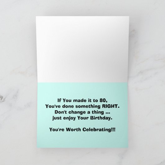 80ste verjaardag Kaart - Ballonnen en wensen / Ied (Binnen)