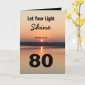 80ste verjaardag Laat Uw Licht Schriftuurlijke Tek Kaart (Gele Bloem)