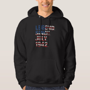 80ste verjaardag legende sinds juli 1942 Amerikaan Hoodie