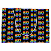 80ste verjaardag: Leuk Regenboog Event Nummer 80 P Groot Cadeauzakje (Achterkant)