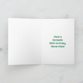 80ste verjaardag: Leuke regenboog #, aangepaste na Kaart (Binnen)