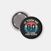 80ste verjaardag magneet (Voorkant / Achterkant)