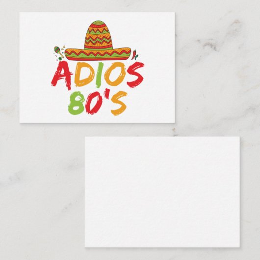 80ste verjaardag Mexicaans feest Cinco de Mayo Fie Notitiekaartje (Voorkant / Achterkant)
