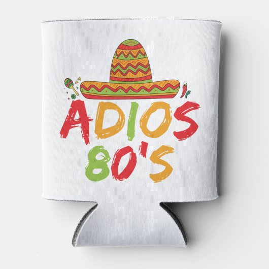 80ste verjaardag Mexicaanse Partij Cinco de Mayo F Blikjeskoeler (Voorkant)