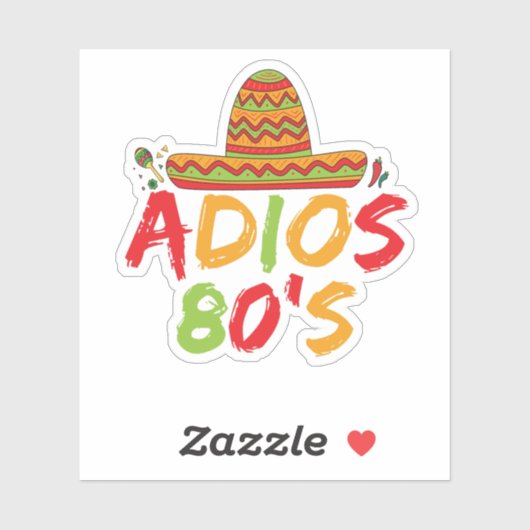 80ste verjaardag Mexicaanse Partij Cinco de Mayo F Sticker (Vel)