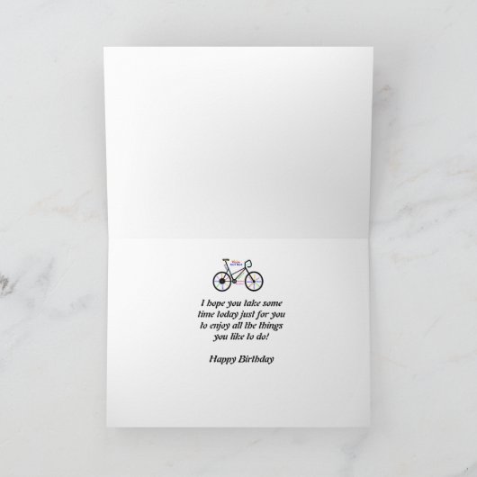 80ste verjaardag Motivatie fietsen van bike Kaart (Binnen)