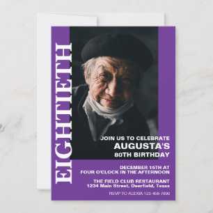 80ste verjaardag of ELKE LEEFTIJD Elegant feest Kaart