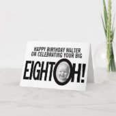 80ste verjaardag OH! foto zwart wit Kaart (Voorkant)