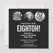 80ste verjaardag OH! foto zwart wit Kaart (Achterkant)
