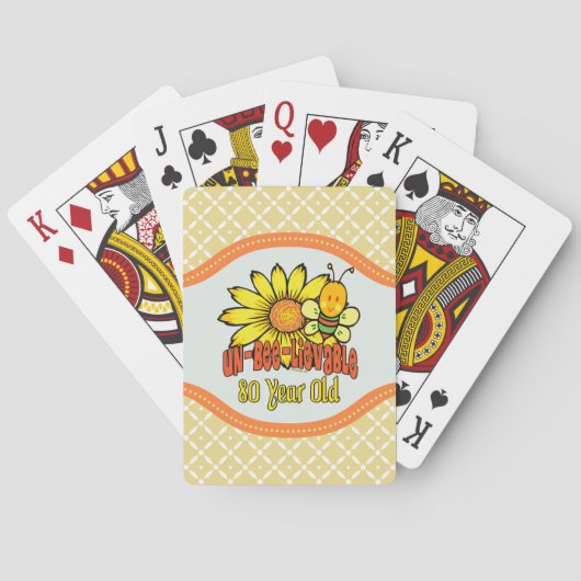 80ste verjaardag - Ongelooflijk op 80 jaar oud Pokerkaarten (Achterkant)