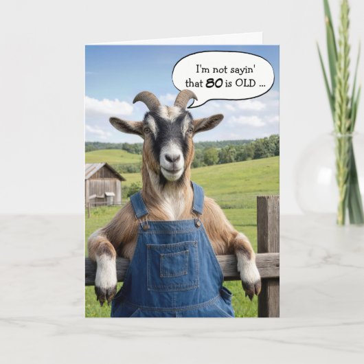 80ste verjaardag Oude geit Humor Kaart (Voorkant)