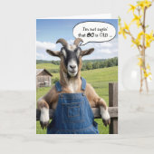 80ste verjaardag Oude geit Humor Kaart (Gele Bloem)