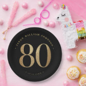 80ste verjaardag Papieren Borden Papieren Bordje (Feest)
