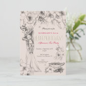  80ste verjaardag Party Afternoon Tea Kaart (Staand voorkant)