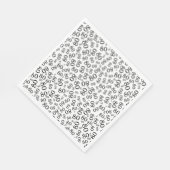 80ste verjaardag Party Nummer Patroon Zwart/Wit Servet (Hoek)