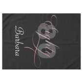 80ste Verjaardag Party Roos Gold Script Tafelkleed (Voorkant (Horizontaal))