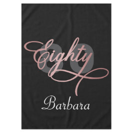 80ste Verjaardag Party Roos Gold Script Tafelkleed