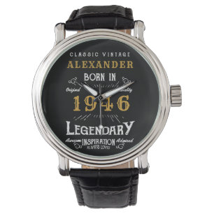 80ste verjaardag Persoonlijk Geboren 1946 Vintage Horloge
