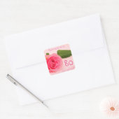 80ste verjaardag Pink Rose 80 Dus wat Vierkante Sticker (Envelop)