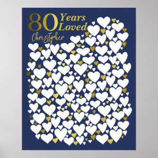 80ste Verjaardag Poster - 80 Jaar Geliefde Redenen