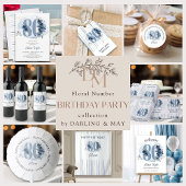 80ste verjaardag Proost 80 jaar Bloemen Nummer T-shirt