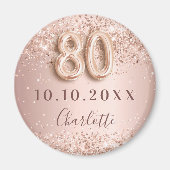 80ste verjaardag roos Gold Blush Save the Date Mag Magneet (Voorkant)