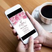 80ste verjaardag roze roos bloemfeest kaart