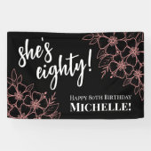 80ste verjaardag spandoek (Horizontaal)