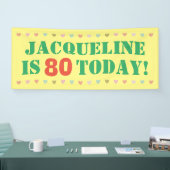 80ste verjaardag spandoek (Beurs)