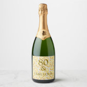 80ste verjaardag  sparkling wijnetiket (Voorkant)