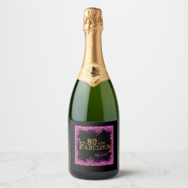 80ste verjaardag  sparkling wijnetiket