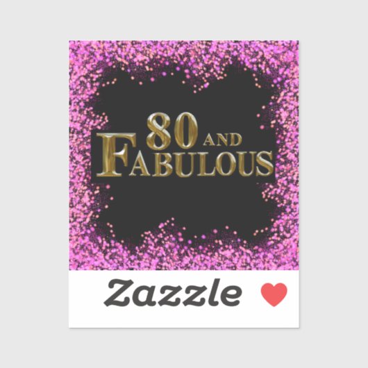 80ste verjaardag sticker (Vel)