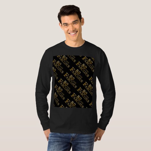 80ste verjaardag  t-shirt (Voorkant volledig)