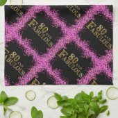 80ste verjaardag  theedoek (Gevouwen)