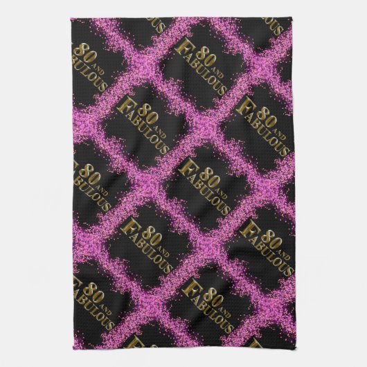 80ste verjaardag  theedoek (Verticaal)