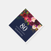 80ste verjaardag van de Rode Floral van de marine  Servetten (Hoek)