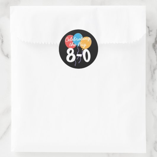 80ste verjaardag viering van de Big 80 Stickers (Tas)
