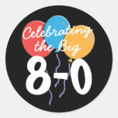 80ste verjaardag viering van de Big 80 Stickers (Voorkant)