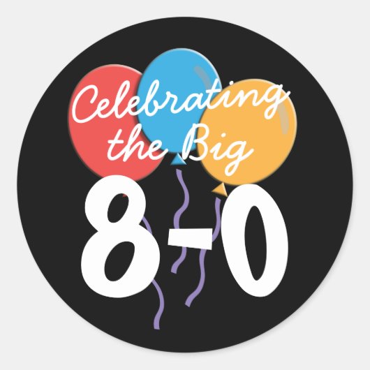 80ste verjaardag viering van de Big 80 Stickers (Voorkant)