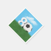 80ste verjaardag Voetbal in Green Grass Servet (Hoek)