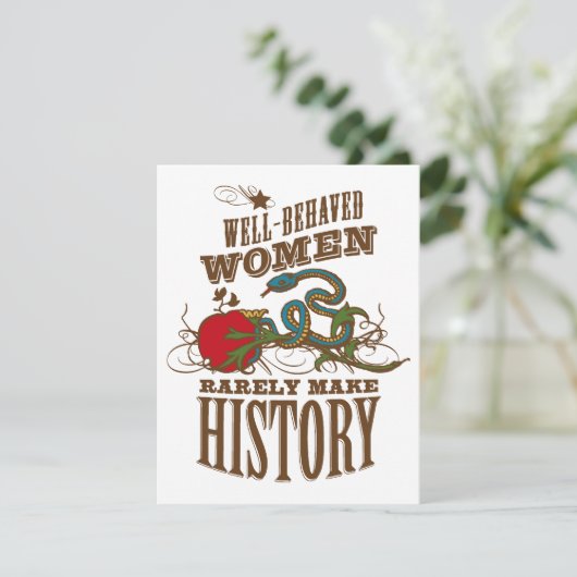 80ste verjaardag - Wilde vrouw maakt geschiedenis Kaart (Staand voorkant)