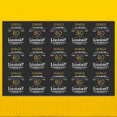 80ste verjaardag zwart goud legendarische retro tissuepapier