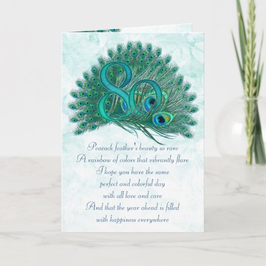 80ste verjaardags decoratieve genummerde kaarten (Voorkant)