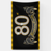 80ste Verjaardagsfeest Spandoek (Verticaal)