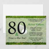 80ste verjaardagsfeest van golf kaart (Voorkant / Achterkant)