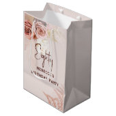 80ste verjaardagsfeestje Boho Bloemen Aangepast Medium Cadeauzakje (Voorkant Gekanteld)